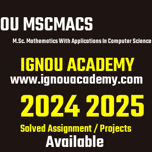 IGNOU MSCMACS SOLVED ASSIGNMENT 2024 2025